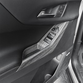 Amzcar Car Window Switch Panel Cover Side Door Lock Lift Control Button Frame Panel Protective Trim, Interior Side Windows, Compatible with Chevy Equinox 2025-2026 Accessories (Wood Grain)