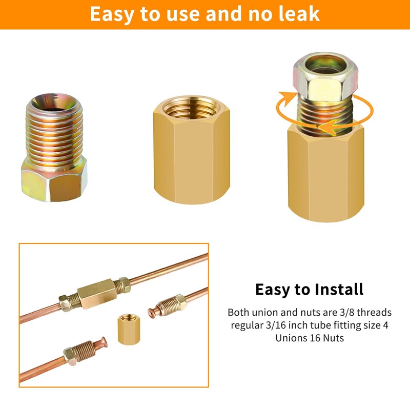MuHize 25 ft 3/16" Copper Coated Brake Line Kit (Includes