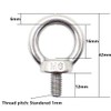Eowpower 10 Pieces M6 Male Thread Machinery Shoulder Lifting Ring