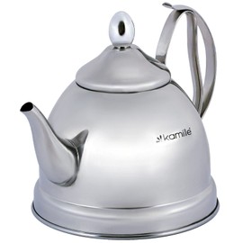 1 Litre Teapot with Tea Strainer Insert Stainless Steel Premium Tea Gift Tea Kettle with Strainer Suitable for All Hobs Including Induction Tea Strainer Tea Warmer Tea Maker