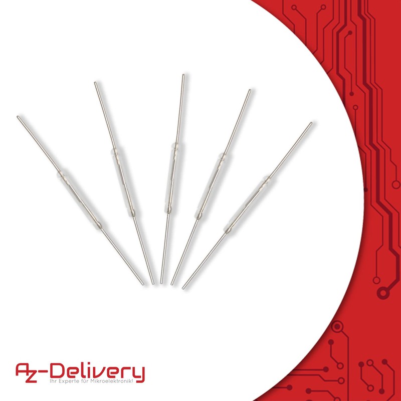 AZ Delivery 50 Pieces N/O Reed Switch Magnetic Switch 2