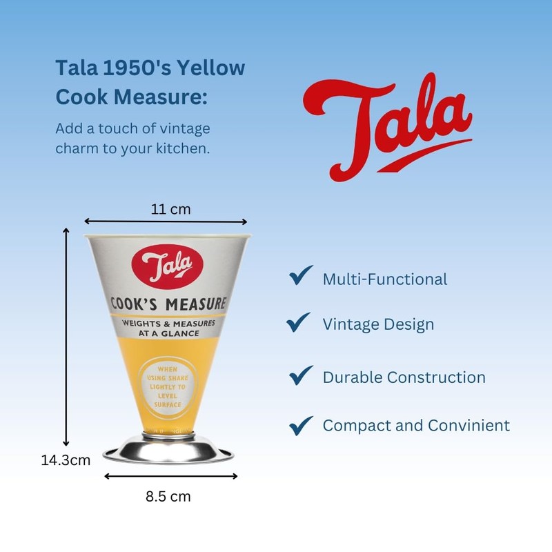 Tala Yellow 1950'S Retro Cook Measure, Alternative and Easy Way