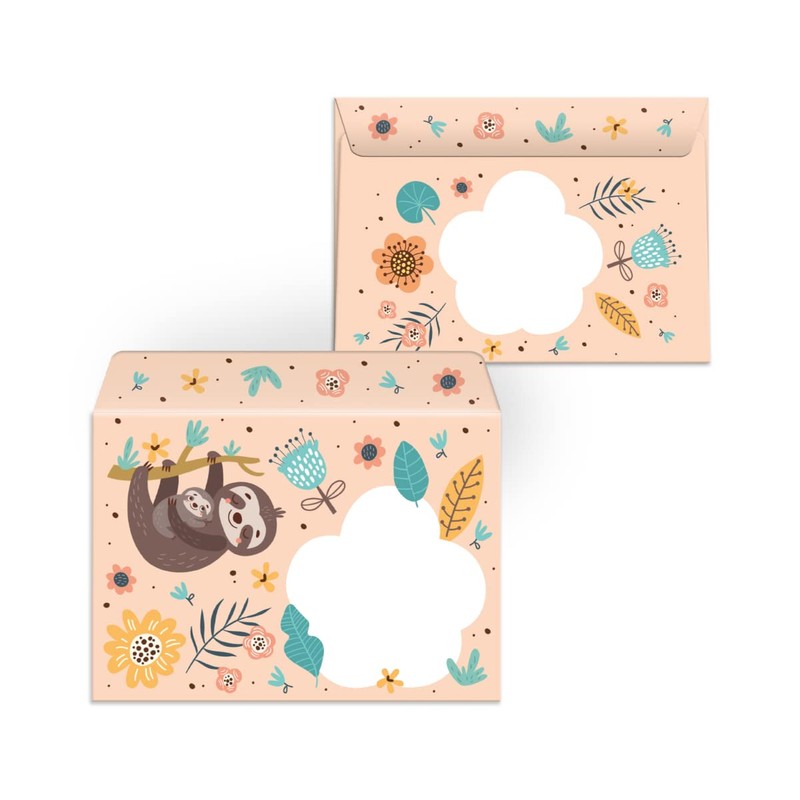 12 Invitation Cards with 12 Envelopes for 7th Children's Birthday
