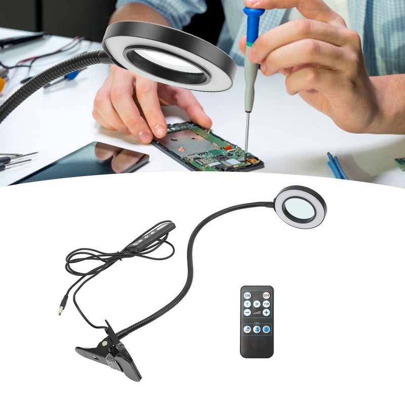 Magnifying Lamp Foldable Adjustable Flexible 2 Control Modes 3X LED