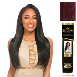 Sensationnel Empire yaki human hair - Tangle Free Weaving for Quick Weave and Sew in Styles for Faux Highlights and Fauxmiddlepart Leave Out - 1 Pack (14 inch, 530)