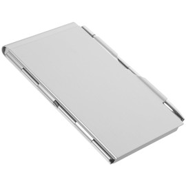 Tofficu Metal Mini Pocket Notebook with Pen Office School Notepad Tear Off Notepad Pocket Notebook Aluminum Note Case