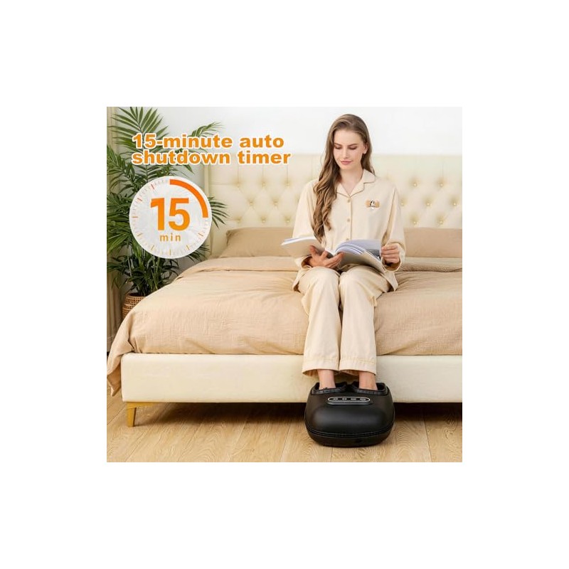 LINGTENG Foot Massager with Heat, Shiatsu Foot Massager