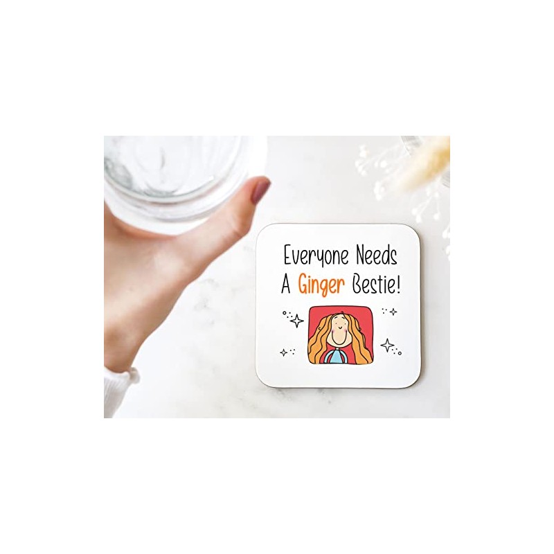 Cute Cartoon Style Everyone Needs A Ginger Bestie Wooden Drinks