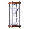 Large Hourglass Timer 60 Minute, Decorative Wooden Sandglass, White