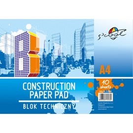 S'COOL Drawing Paper | Sketch Pad | Technical Drawing Pad (A4, 160 g/m², 10 Sheets) | Drawing Pad White | Sketch Book for Drawing