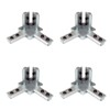 PZRT 4PCS 4040 Aluminum Profile 3D Connector T-Slot Triple Angle