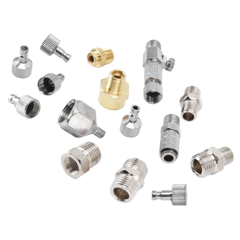 15PCS Airbrush Adapter Set Stainless Steel Airbrush Quick Release Disconnect