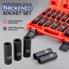 ATOOLMIC 16 Pieces 1/2 Inch Metric Drive Impact Socket Set(Deep10mm-32mm)