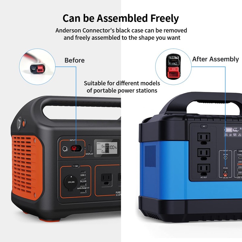 Anderson Splitter Cable,12AWG 1 to 4 Solar Charging Splitter Cable