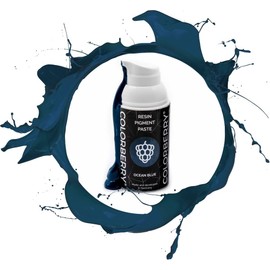 COLORBERRY Pigmentpaste - Ultra Highly pigmented Resin Art Paste for Coloring Your Synthetic Resin/epoxy Resin in a 30 ml Bottle (Ocean Blue)