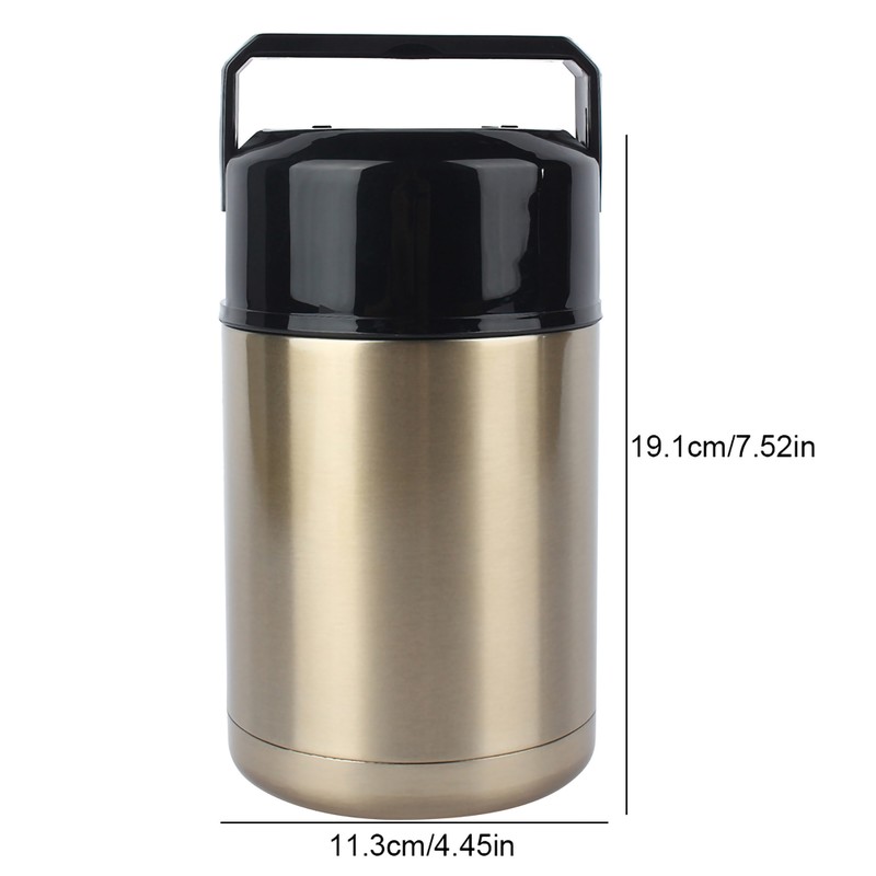 1000ml Stainless Steel Vacuum Thermos Lunch Box Smoldering Mug Insulated