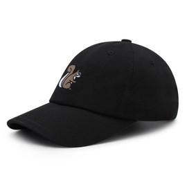 JPAK Squirrel Premium Dad Hat Embroidered Cotton Baseball Cap Alian Squirrel Black
