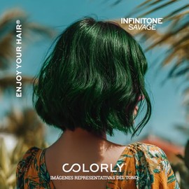 TINTE SEMI PERMANENTE EN CREMA INFINITONE SAVAGE FANTASIA COLORLY 90 GS PIGMENTACIÓN SÚPERO INTENSA (VERDE)