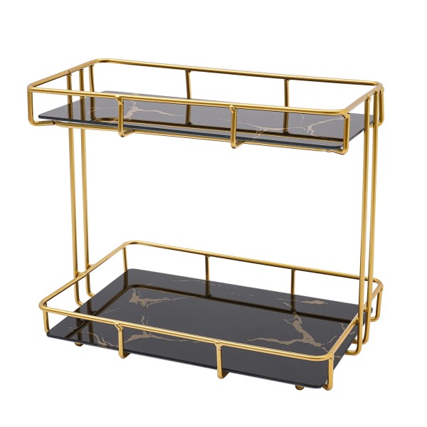 Bathroom Countertop Organizer 2-Tier Storage Shelf Makeup Skincare Holder