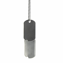 WW2 Dog Tags Blanks - pre 1965 Exact Replica - Pair Set Stainless Steel
