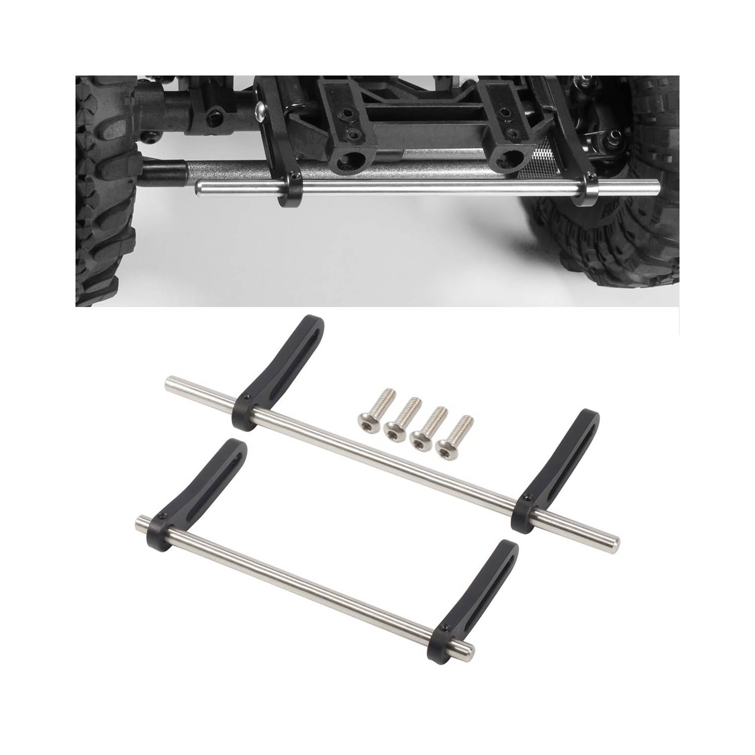 Aluminum CNC Modular Bumper Set for 1/10 RC Crawler Chassis LCG Rigs ...