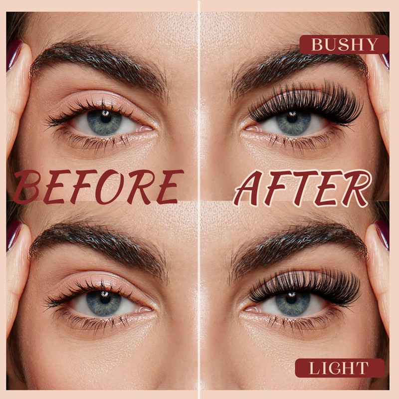 Higu clace Lash Clusters, 168pcs Individual False Eyelashes, Mix10-16mm C