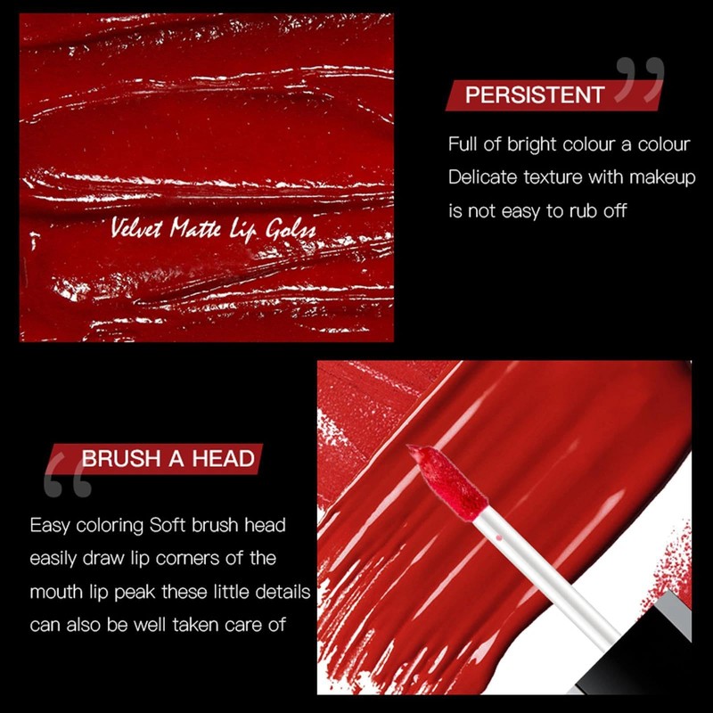 Matte Lipstick & Lipgloss Liquid Blush - Long Lasting, Waterproof,