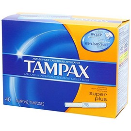 Tampax Cardboard Applicator Tampons, Regular Absorbency, 40 Count, (Pack of 5)
