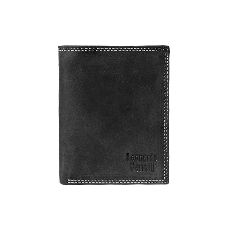 LEONARDO VERRELLI 3000205 Men's Genuine Leather Wallet Suede 9 x