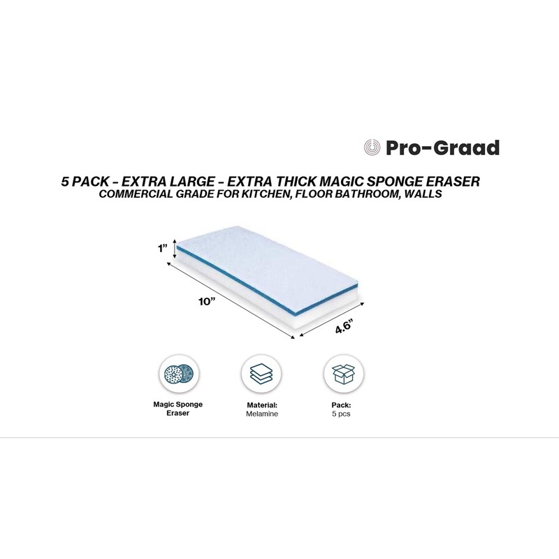 Magic Mopper Eraser Pads - 5 Pack 4.5" x 10"