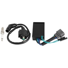 SCITOO Igniter CDI BOX Ignition Coil and Spark Plug 2000-2005 for Honda Rancher 350 TRX350FE 4x4 ES; Rancher 350 TRX350FM 4x4 S;Rancher 350 TRX350TE 2x4 ES 30510-HN5-670 30410-HN5-671 30400-HN5-305