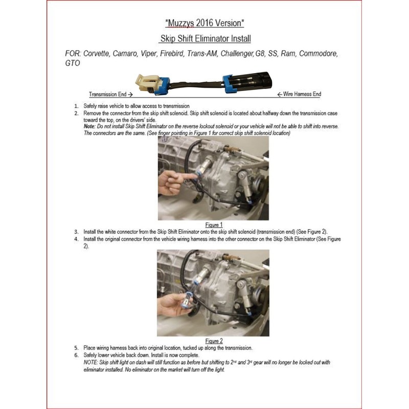 Muzzys Skip Shift Eliminator FITS 2008-2023 3rd Gen Challenger 1992-2019