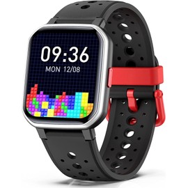 ZONEY Kids Smart Watch for Girls Boys, Kids Fitness Tracker with Pedometer Heart Rate Sleep Monitor Alarm Clock Calorie Step Counter, Waterproof Activity Tracker for Ages 4-16 Birthday Present(Black)