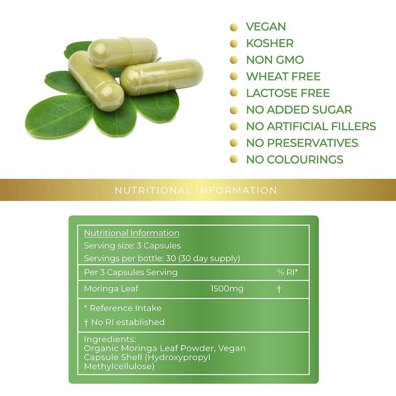 Lily Green | Organic Moringa 1500mg per Serving | 90