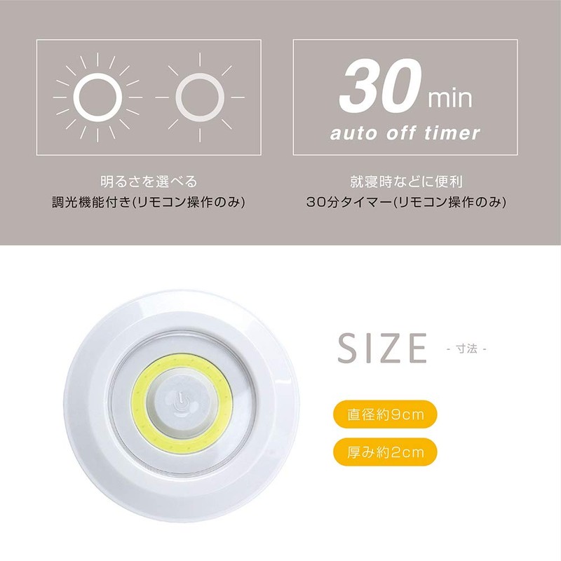 MEL-119 Indoor LED Lighting Light with Remote Control, 2P (Multi-Purpose,