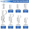 200Pcs 304 Stainless Steel Cotter Pins Assortment Kit - Hitch