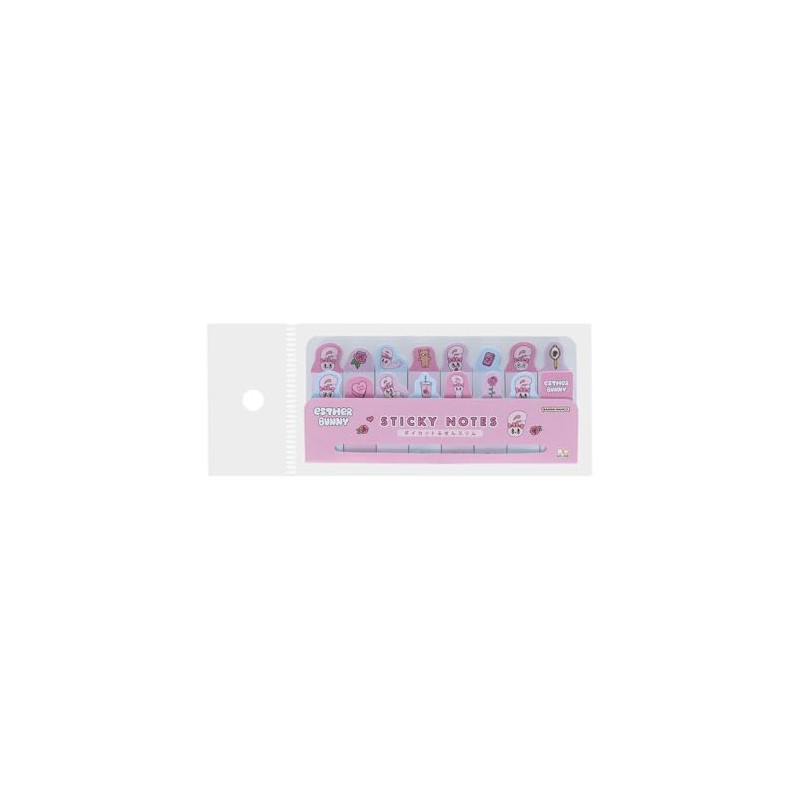 Sun-Star Stationery S2850915 Ester Bunny Goods, Sticky Notes, Slim, Die-Cut,
