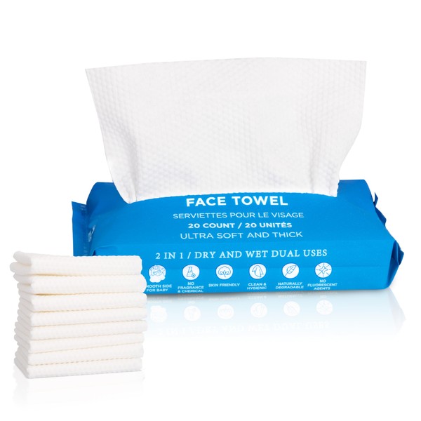 WITHU Disposable Face Towels, Ultra Soft, Thick Towelettes, Hygienic Makeup