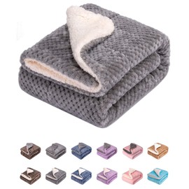 Fuzzy Dog Blanket or Cat Blanket or Pet Blanket, Warm and Soft, Plush Fleece Receiving Blankets for Dog Bed and Cat Bed, Couch, Sofa, Travel and Outdoor, Camping (Blanket (24" x 32"), DW-Flint Gray)