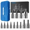 VORXEON 13Pcs Star Bit Socket Set T8-T70, 50BV30 CR-V Drive