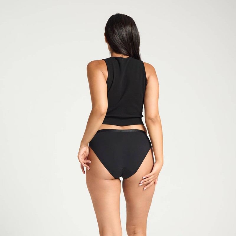 Modibodi Classic Bikini - Light, Black / 10/S