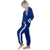 Aloodor Women's Long Sleeve Sweatsuits Loose Lounge Set Stripe Joggers