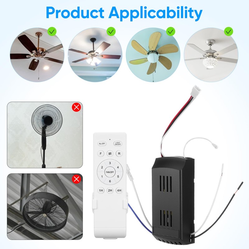 Ipetboom 1 Set Variable Speed Ceiling Fan Controller: Dc Motor
