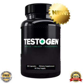 TestoGen: Natural T-Level Supplement for Men, Magnesium, Zinc - 90 Capsules