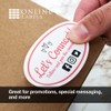 3.33 x 2 Oval Labels - Permanent, White Matte -