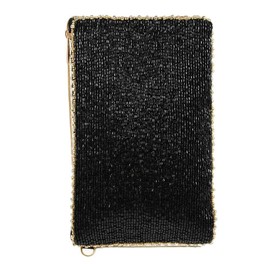 Mary Frances Queen of Hearts Beaded Crossbody Cell Phone Bag Clutch Novelty Purse with Chain Strap, Multicolor