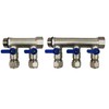 5 Loop Plumbing Manifold w/ 3/4" trunk & 1/2" pex