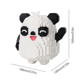 Larcele Micro Building Blocks Animal Set, DIY Mini 3D Building Toy Bricks,1628 Pieces KLJM-07 (Panda)