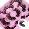 Focipeysa Dramatic Eyelashes Fluffy Faux Mink Lashes 22mm Long False