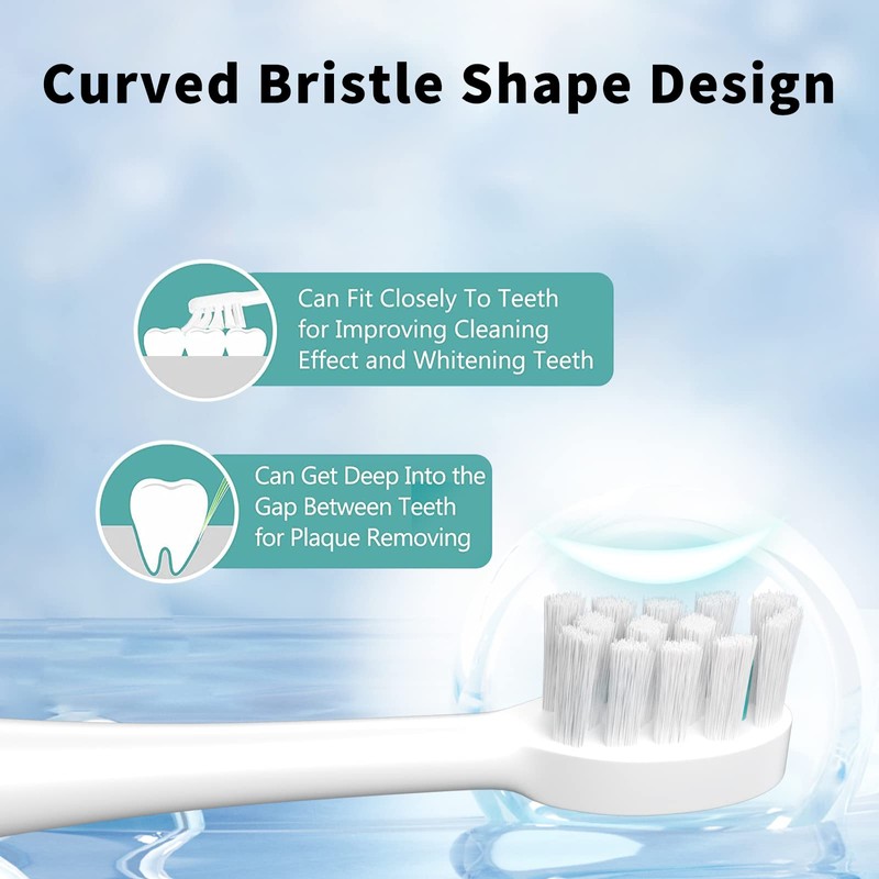 Replacement Flossing Toothbrush Heads with Covers for waterpik Sonic Fusion
